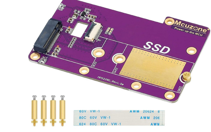 هت PCIe به M.2 NVME SSD مخصوص رزبری پای ۵